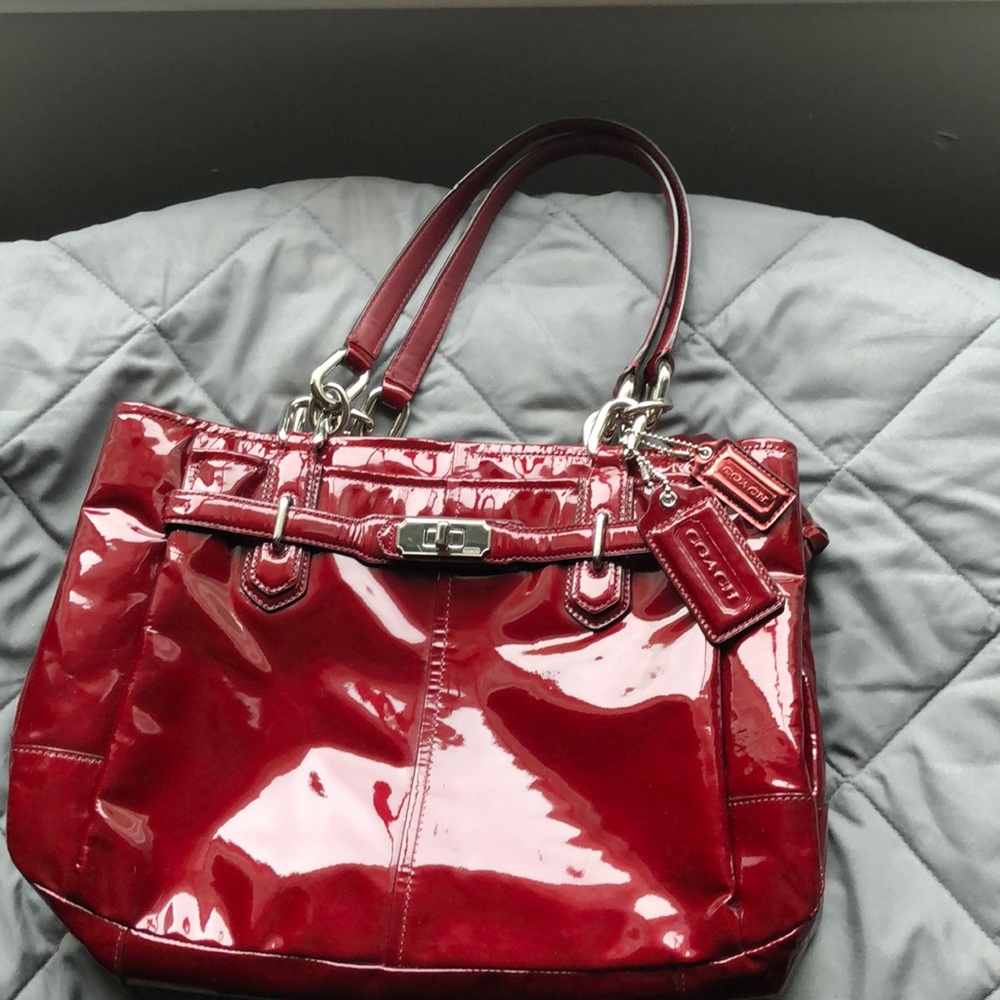 Coach patent leather satchel